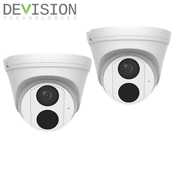 2 x Devision / IP / 2MP / Eyeball Camera / Fixed / 2.8mm Lens / WDR / IP67 / 256GB SD Card / DV-C228-DWPS (Bundle of 2)