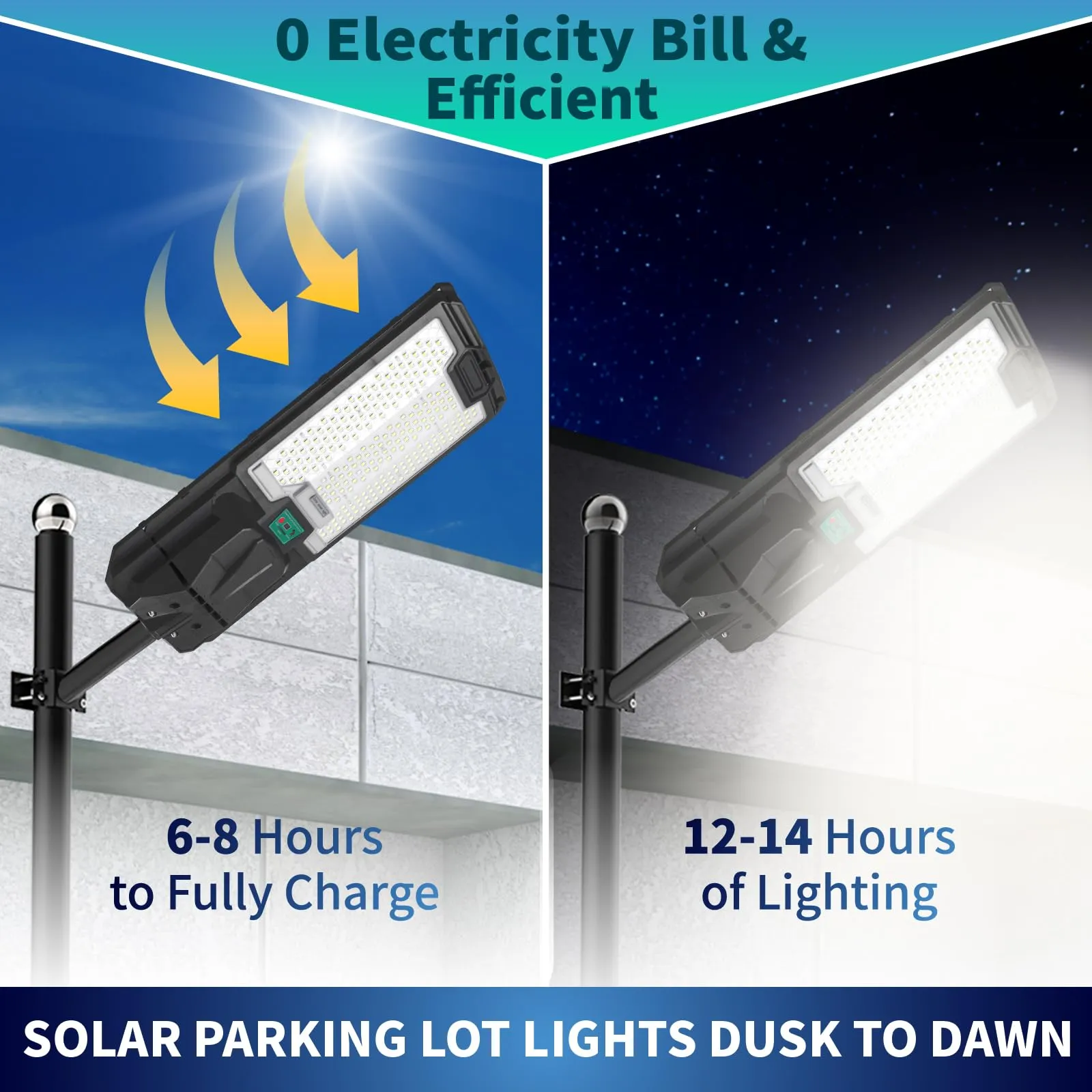 200W 400W All in one solar Parking Lot Lights -30,000 lumens