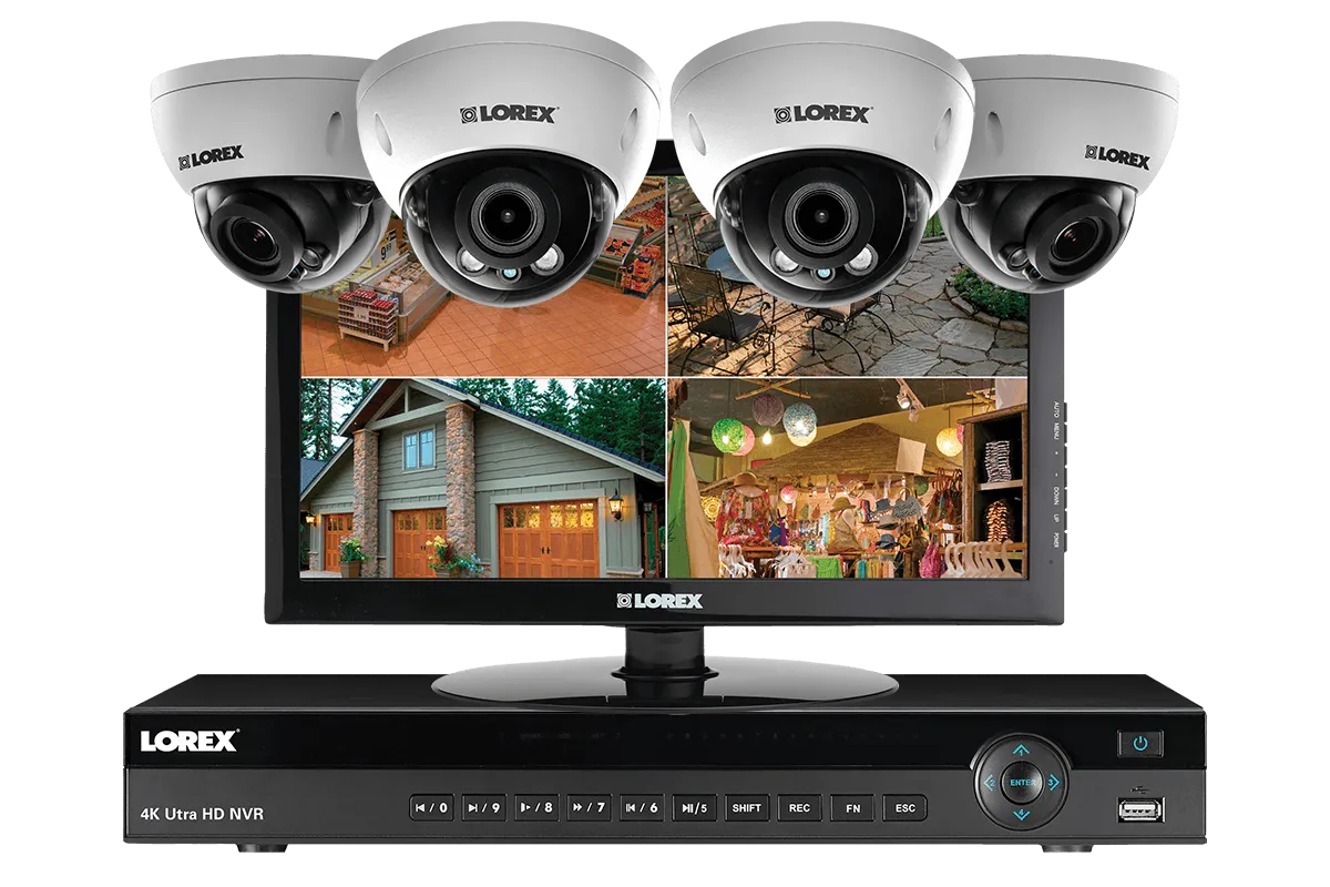 2K IP Camera Home Security System with Monitor, 140ft night vision with 3x Zoom lens