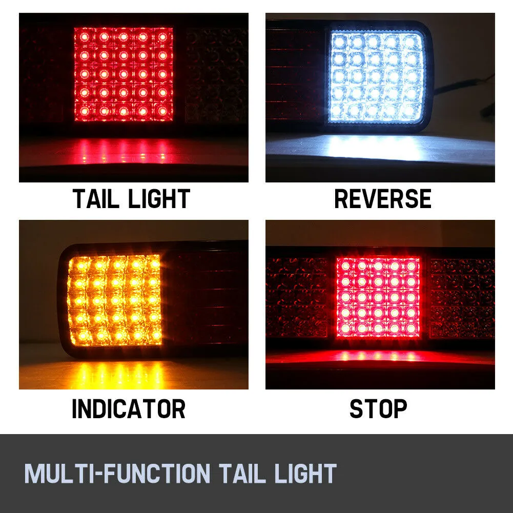 2x LED Tail Lights Stop Indicator Reverse 12V Ute Trailer Caravan Truck Boat ADR