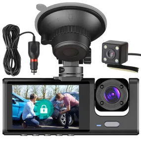 3 Channel Car DVR Dash Cam Video Recorder