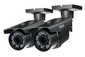 3x Zoom Lens Security Camera with 1080p HD Resolution and 170ft Night Vision (2-pack)