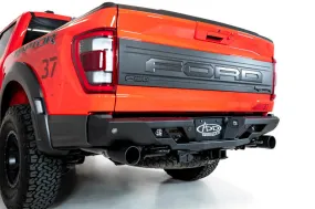 Addictive Desert Designs 2022  Ford Raptor Stealth Fighter R Bumper w/ 2 Cube Lights - Hammer Black