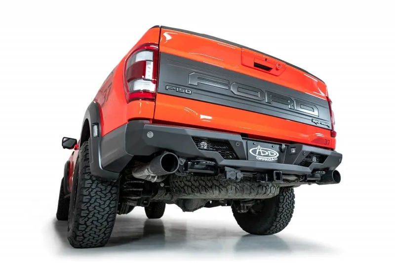 Addictive Desert Designs 2022  Ford Raptor Stealth Fighter R Bumper w/ 2 Cube Lights - Hammer Black