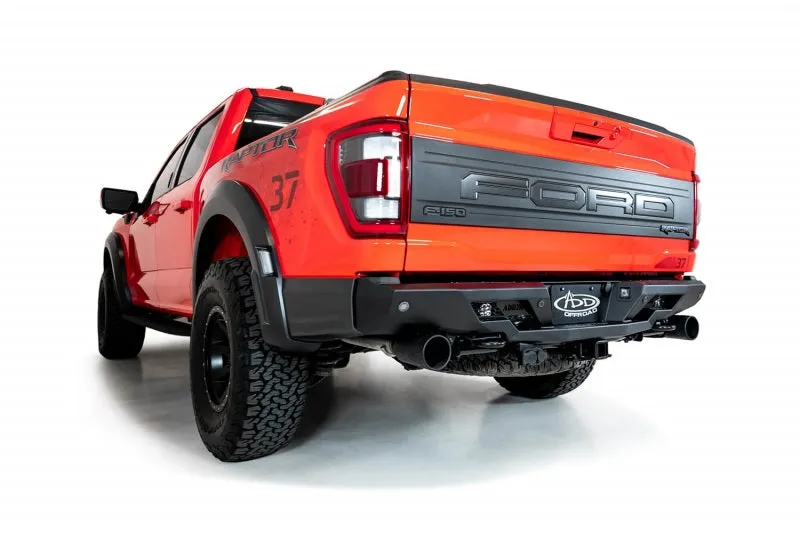 Addictive Desert Designs 2022  Ford Raptor Stealth Fighter R Bumper w/ 2 Cube Lights - Hammer Black