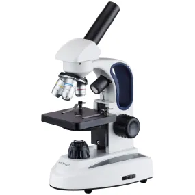 AmScope M149 Series Student Kids Metal Frame Glass Optics Biological Moncluar Compound Microscope 40X-1000X Magnification with Two Lights