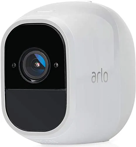 Arlo Pro2 Smart Home Security Cameras | Alarm | Rechargeable | Night Vision | Indoor/Outdoor | 1080p | 2-Way Audio | Free Cloud Storage Included | 1 Camera Kit | VMS4130P