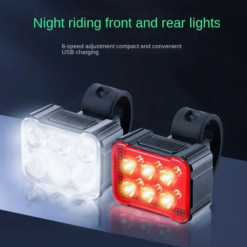 Bicycle lights, headlights, mountain bikes, night riding lights, night flashlights, road bikes, warning lights, taillights, ridi