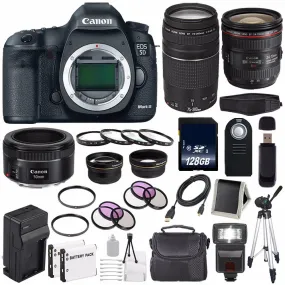 Canon EOD 5D III Digital Camera International Model   Canon EF 24-70mm f/4L is USM Lens   Canon EF 75-300 III  EF 50mm Advanced Bundle