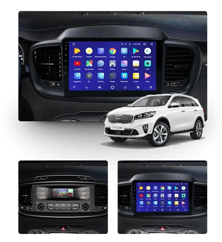 Car Dealz 10.2" Android 10.0 Kia Sorento UM 2014-2017 In Dash Plus OEM Fascia