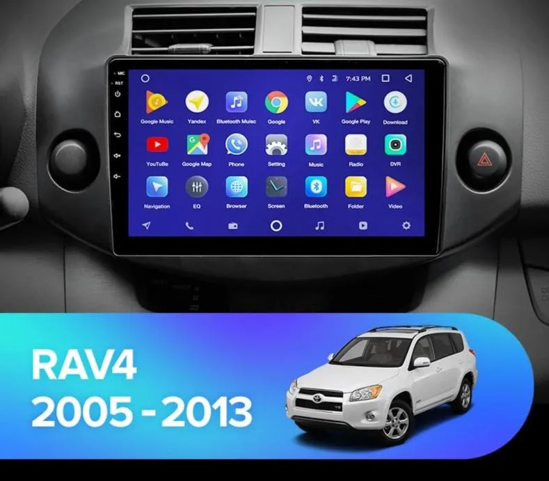 Car Dealz 10.2" Android 10.0 Toyota RAV4 3 XA30 2005-2013 w CAM In Dash Plus OEM Fascia