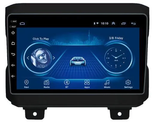 Car Dealz 9" Android 10.0 For Jeep Wrangler 2018  In Dash Plus OEM Fascia