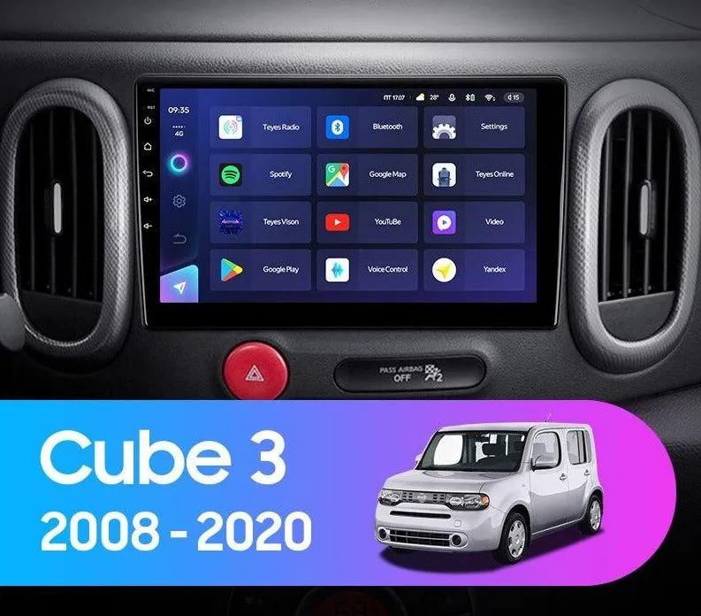 Car Dealz Elite 4G Data Model 10.2" Android 12.0 For Nissan Cube 3 Z12 2008 - 2020 In Dash Plus OEM Fascia