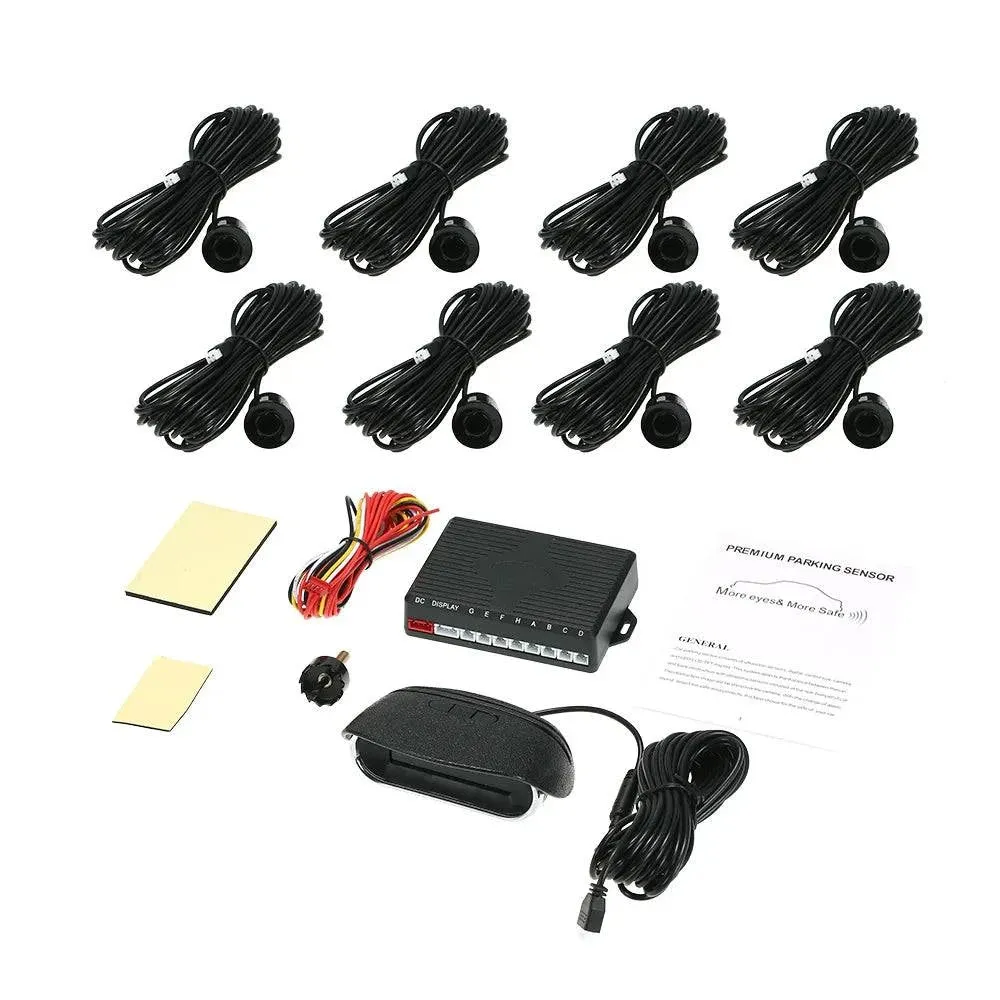 Car Reverse Backup Radar System Parking Sensors 8 Sensors Electronics Cars Parking Assistance Reversing Radar LCD Display