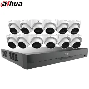 Dahua / HDCVI DVR Kit / 16 Channels / 4K Penta-brid DVR / 12 x 5MP / 2.8mm lens / Eyeball Cameras / DH-C865E124A