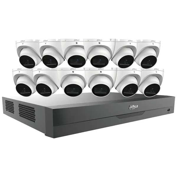 Dahua / HDCVI DVR Kit / 16 Channels / 4K Penta-brid DVR / 12 x 5MP / 2.8mm lens / Eyeball Cameras / DH-C865E124A