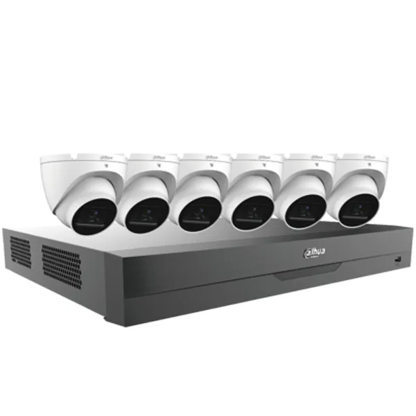 Dahua / HDCVI DVR Kit / 8 Channels / 4K Penta-brid DVR / 6 x 5MP / 2.8mm lens / Eyeball Cameras / DH-C885E62A