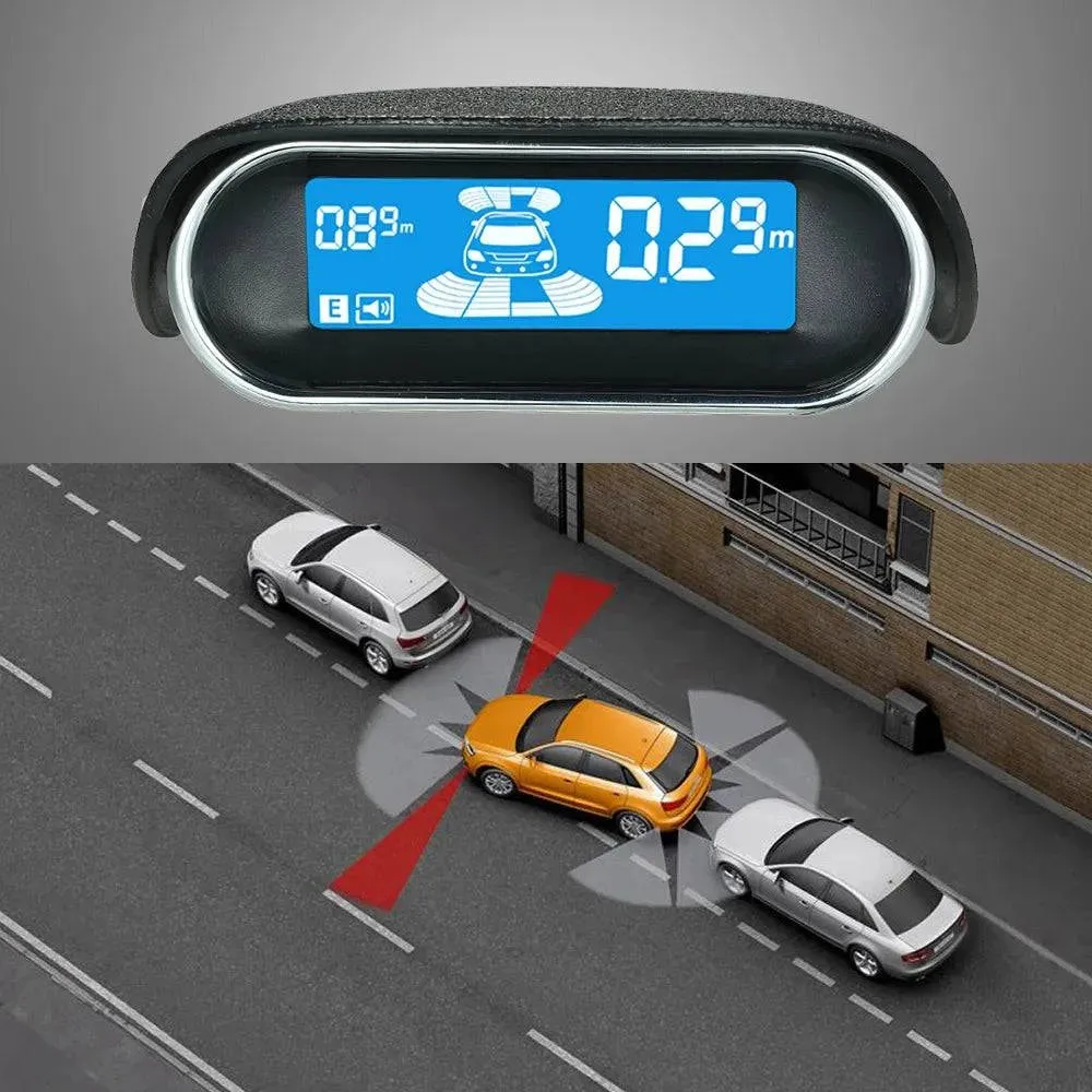 Digital Display Reversing Radar 8 Parking Sensors Electronics Parking Assistance Car Detector With 3 Levels For Volume Control