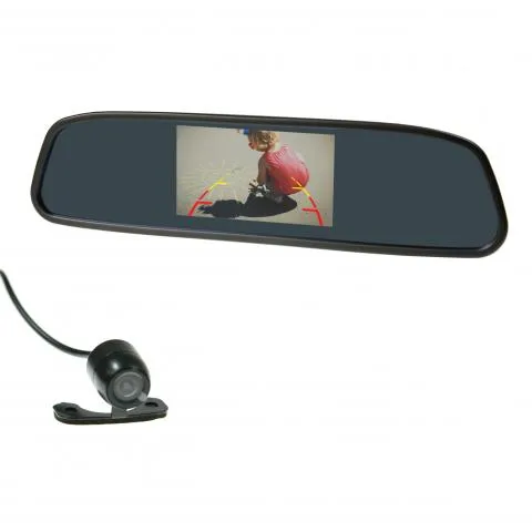 GATOR 4.3" MIRROR REVERSE CAMERA WIRED BUTTERFLY CAMERA