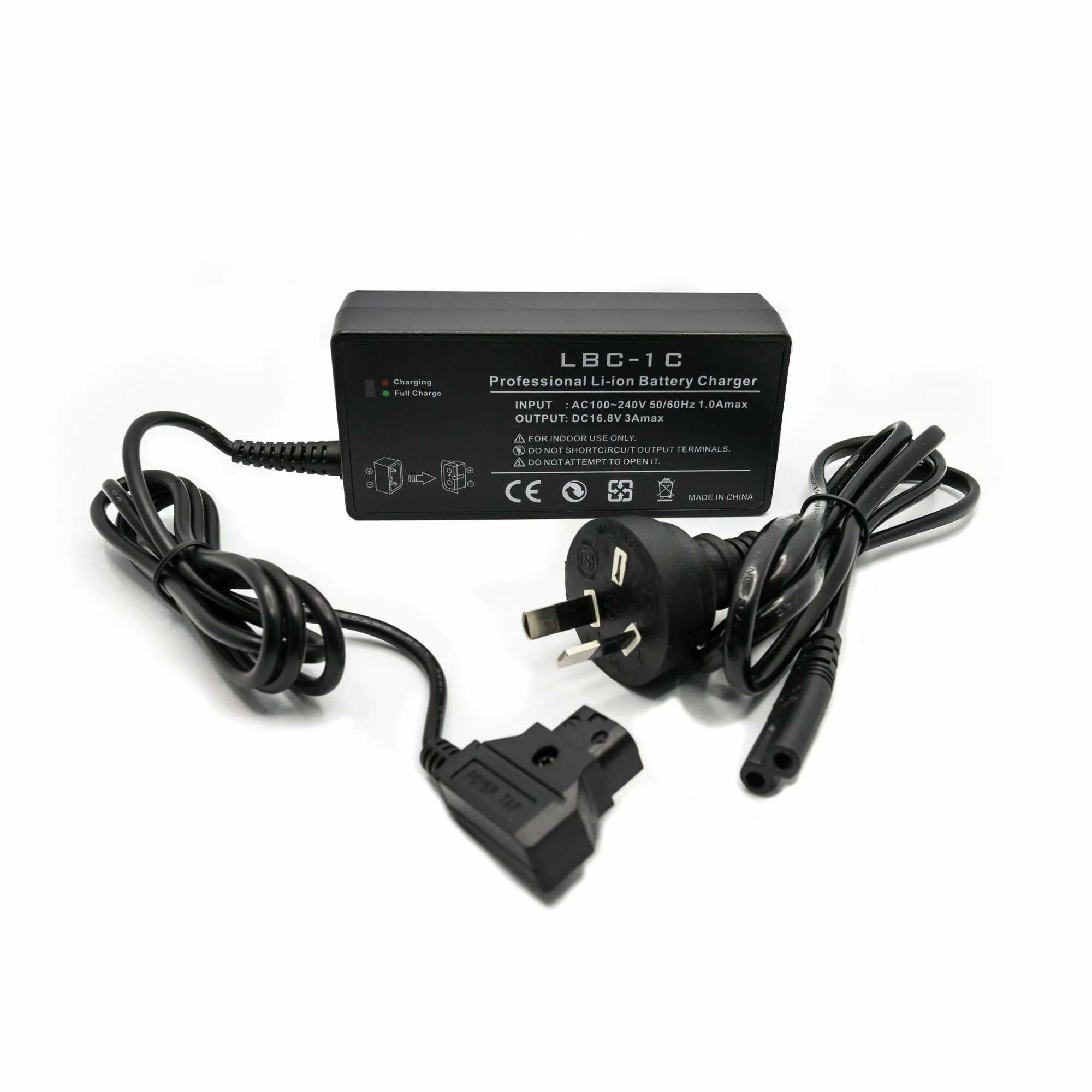 HRIDZ LBC-1C 16.8V 3A V-Mount D-Tap V Lock Battery Charger with Power Cable