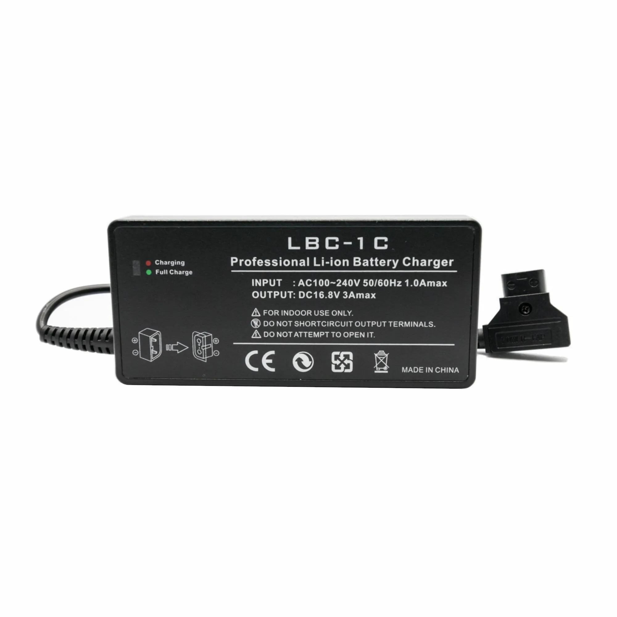 HRIDZ LBC-1C 16.8V 3A V-Mount D-Tap V Lock Battery Charger with Power Cable