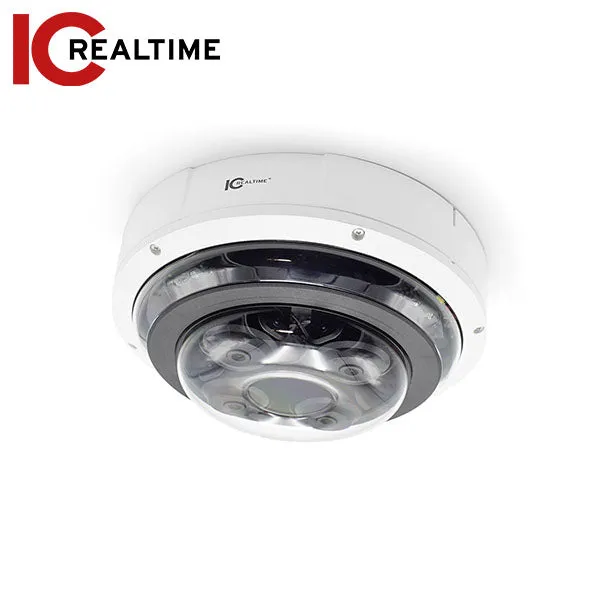 IC Realtime - IPEL-M80V-IRW1 / 2MP Multi Lens IP Dome / I-Sniper 4 X 2.7 - 12mm Motorized Lens (105°) / 98 Feet IR / PoE  Capable