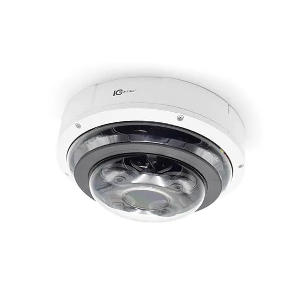 IC Realtime - IPEL-M80V-IRW1 / 2MP Multi Lens IP Dome / I-Sniper 4 X 2.7 - 12mm Motorized Lens (105°) / 98 Feet IR / PoE  Capable