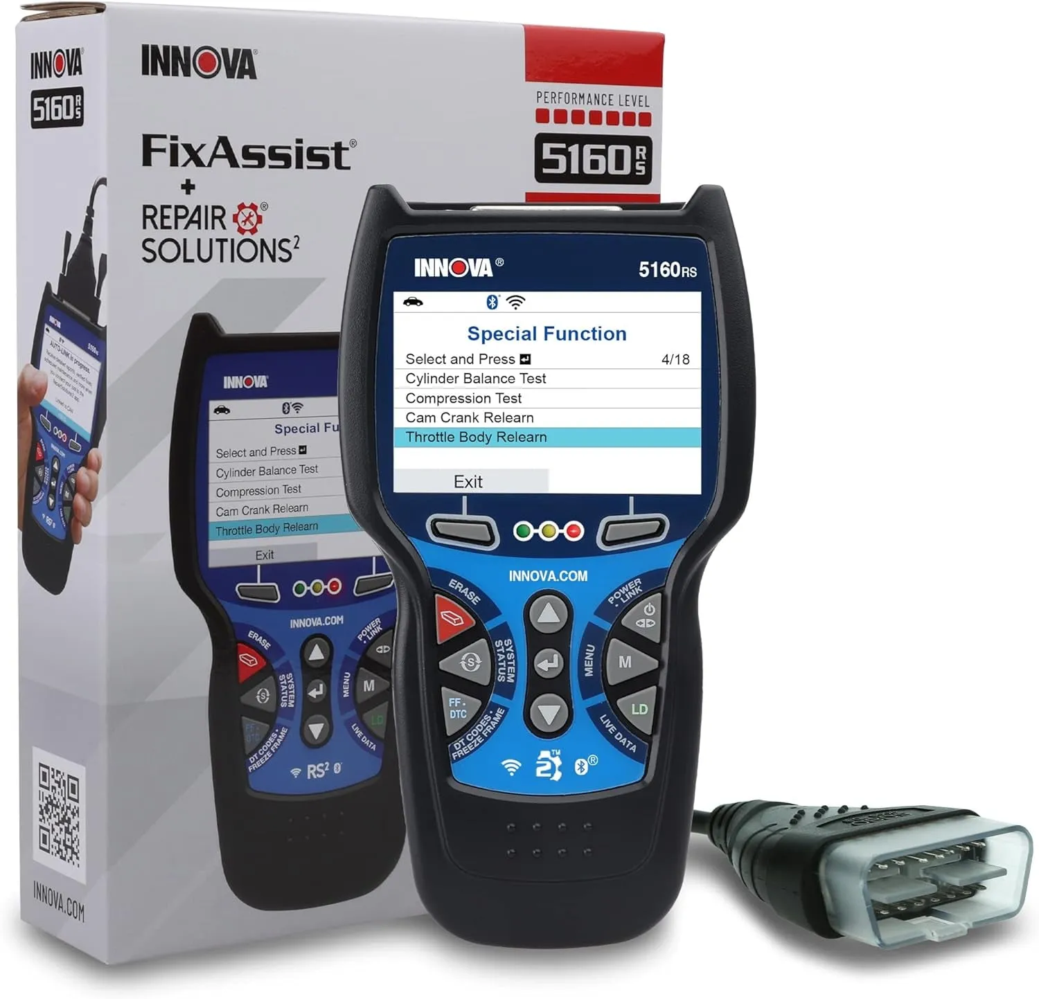 INNOVA 5160RS, OBD2 Bidirectional Scan Tool, Oe-Level All System Diagnostics, Reset Oil Light/Battery/Epb/Sas/Dpf, Mechanic Recommended Fixes & Parts, Tsbs, Free Lifetime Updates