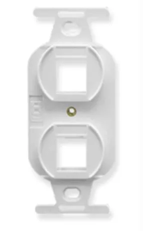 Insert- Electrical- 2-port- White