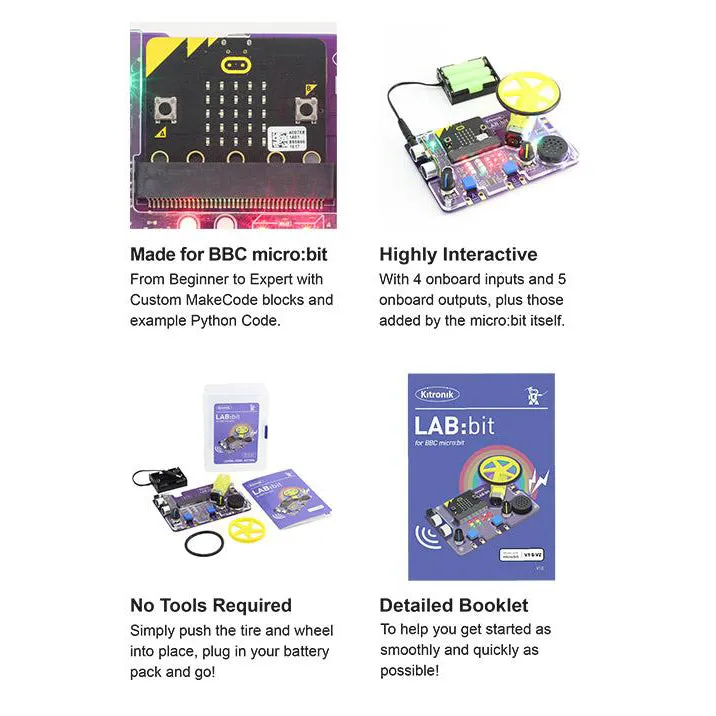 Kitronik LAB:bit educational platform for BBC micro:bit