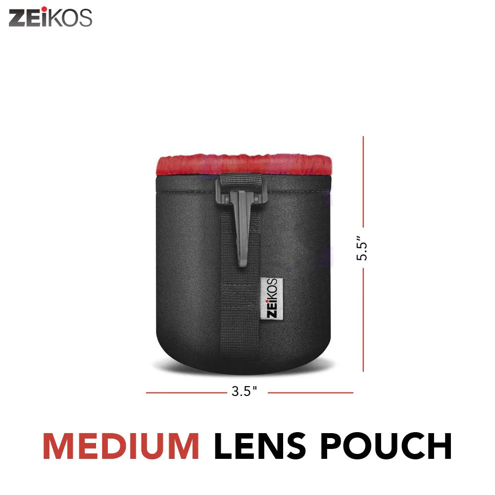 Lens Case, Medium Size, Thick Protective Neoprene Pouch