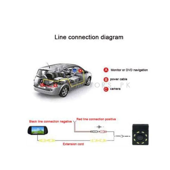 Maximus 8 LED Back Camera Universal - Rear Camera Parking Camera | Reverse Parking Camera | Security Camera