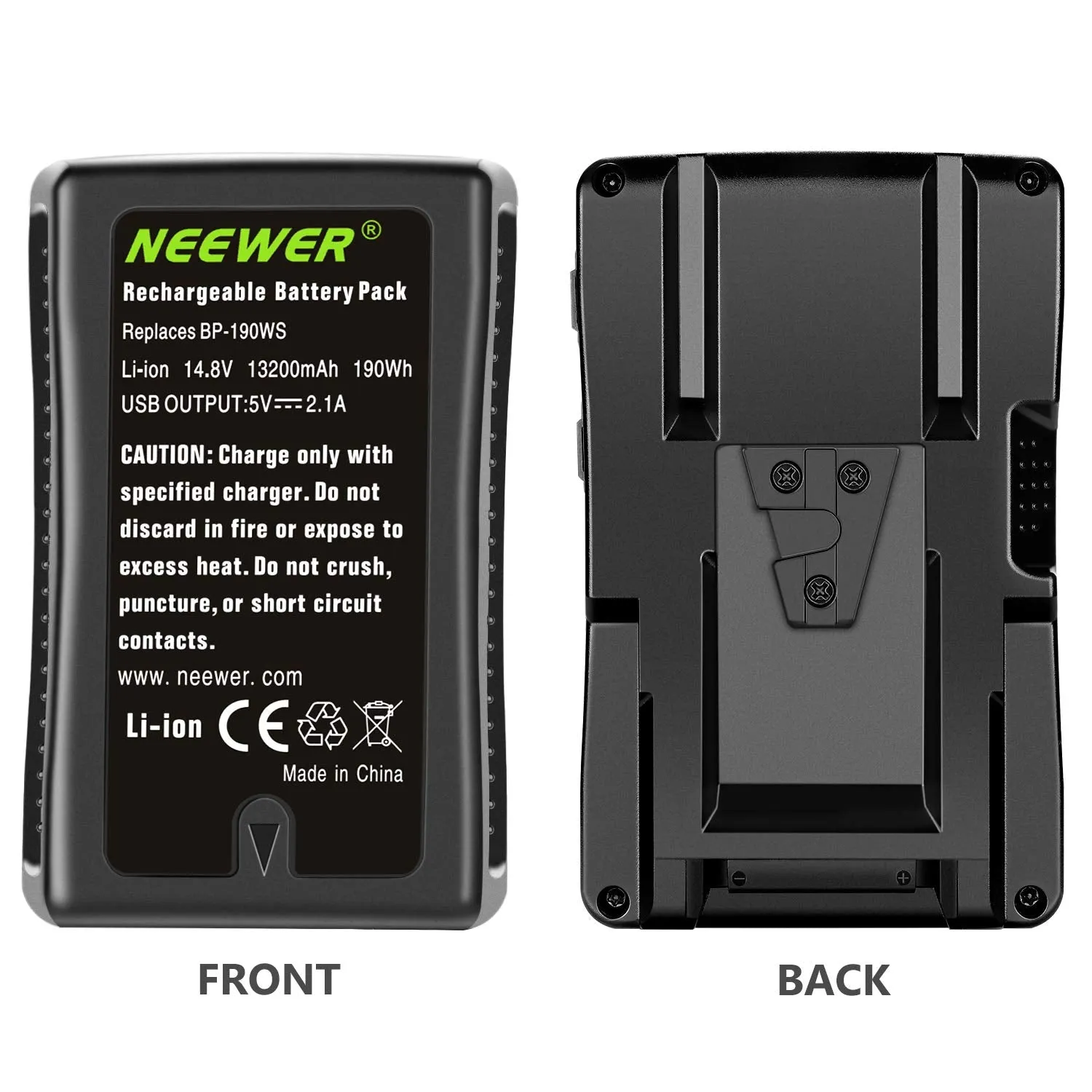 NEEWER 13200mAh V Mount/V Lock Rechargeable Battery