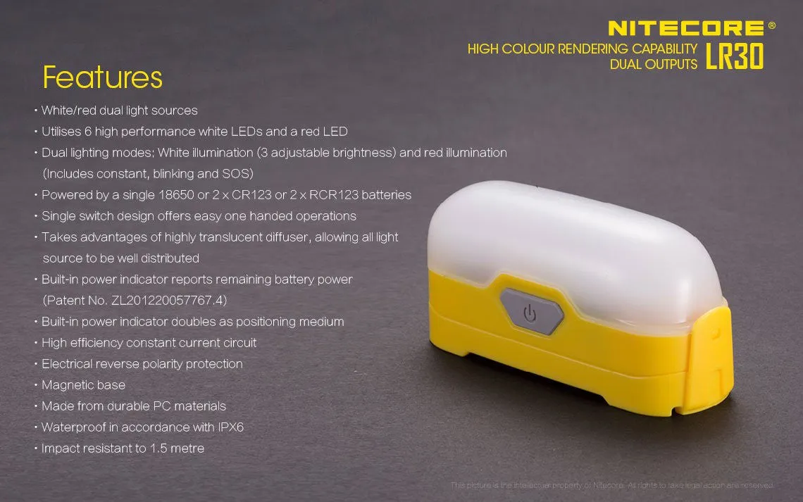 Nitecore LR30 High CRI Camping Lantern