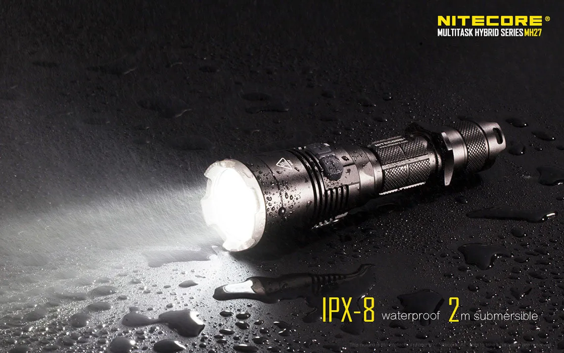 Nitecore MH27 RGB LED USB Flashlight XP-L HI Cree LED With Nitecore NL1823 18650 Lithium Battery