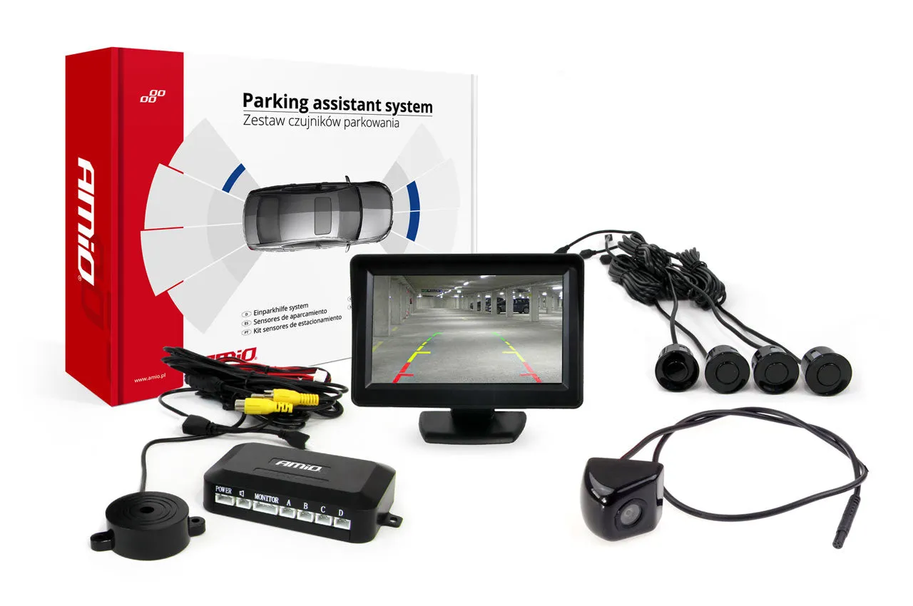 Parking Assistant System / Reversing Camera with 4 Sensors and Monitor