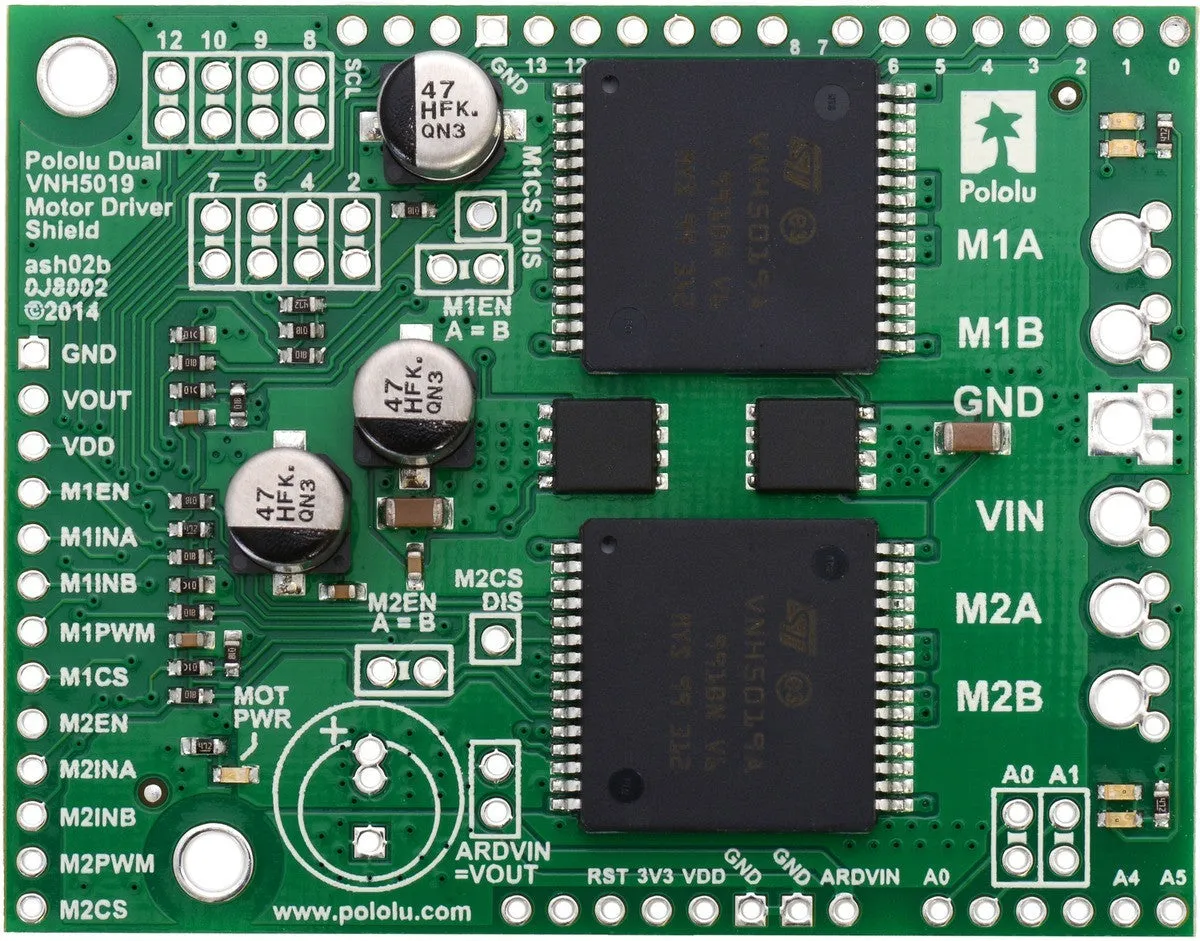 Pololu Dual VNH5019 Motor Driver Shield for Arduino