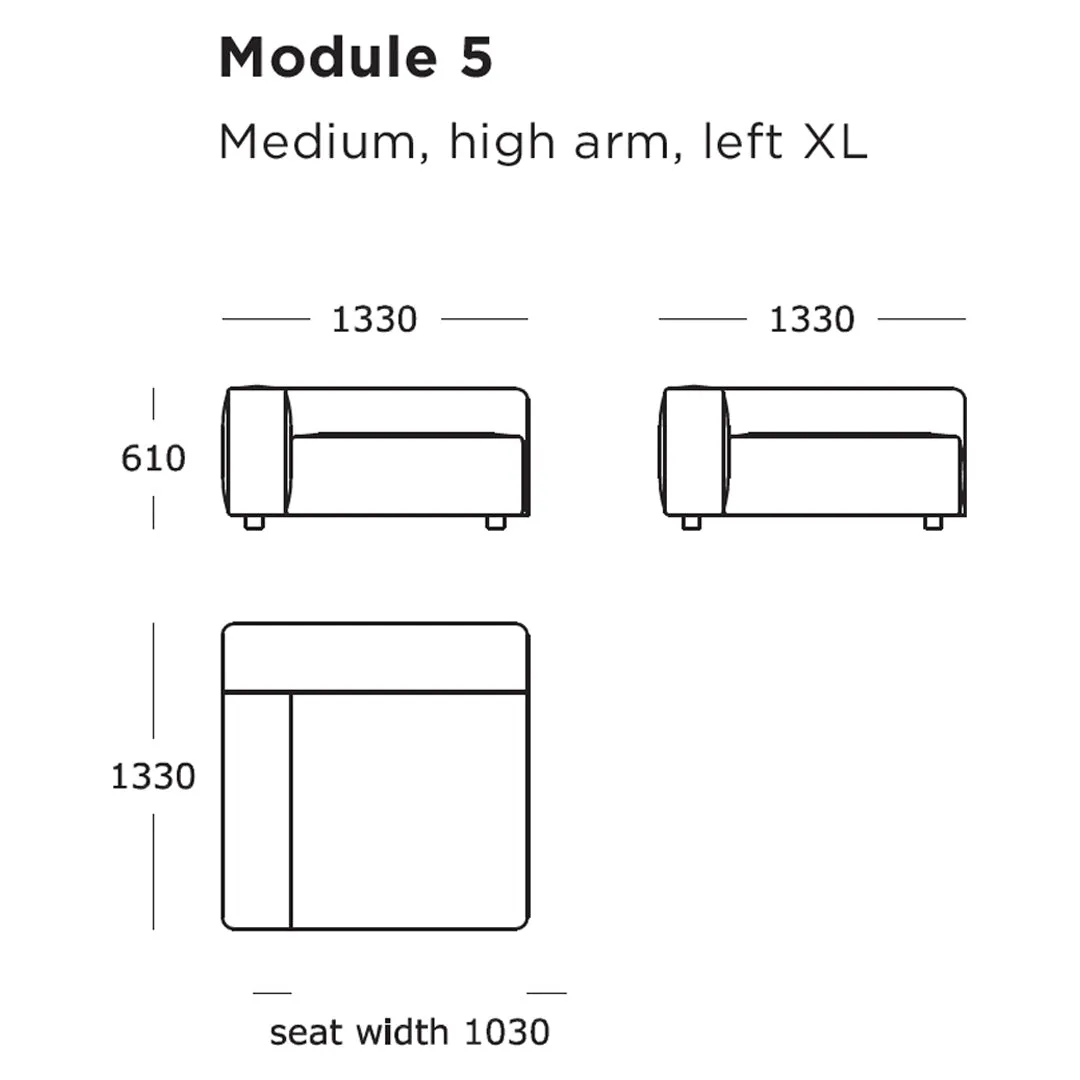 Pontone Modular Sofa (Modules 1-8)