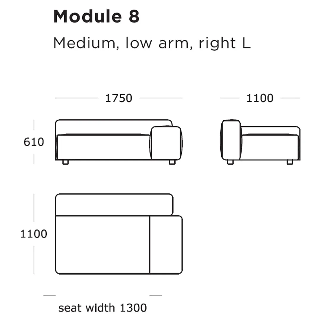 Pontone Modular Sofa (Modules 1-8)