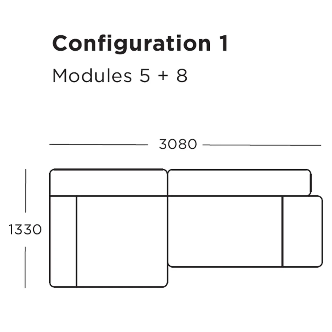 Pontone Modular Sofa (Modules 1-8)