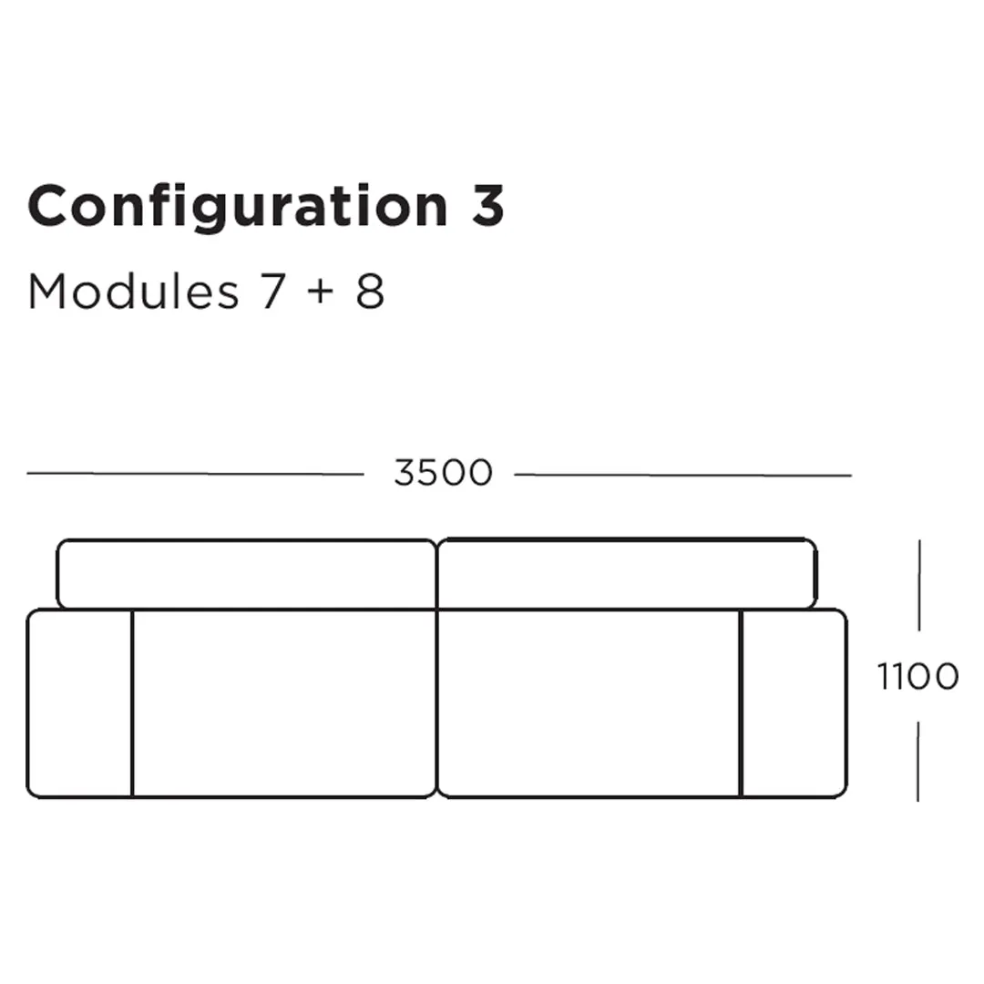 Pontone Modular Sofa (Modules 1-8)