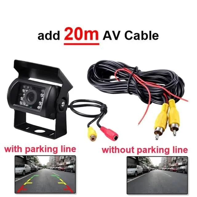 Reverse Camera 4 Pin AV Port IR Night  Backup Camera Waterproof For Truck/Trailer/Pickups/RV/ Heavy