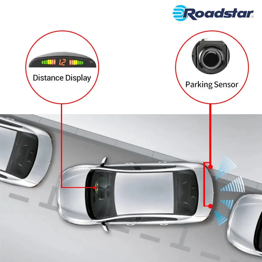 Roadstar Universal Number Plate Rear View Camera With Parking Sensors