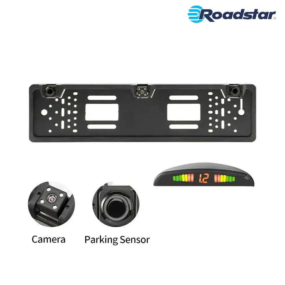 Roadstar Universal Number Plate Rear View Camera With Parking Sensors