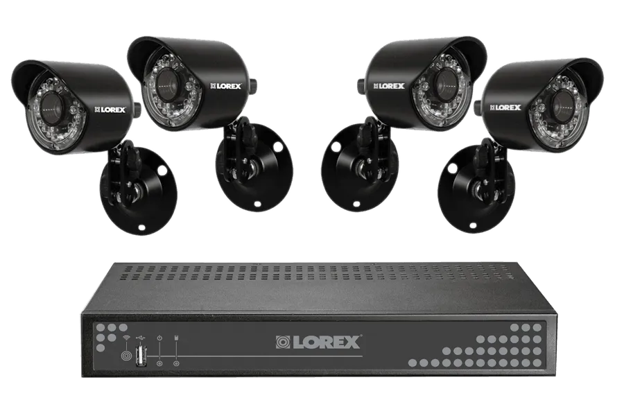 Security cameras DVR system with 4 outdoor Night vision cameras