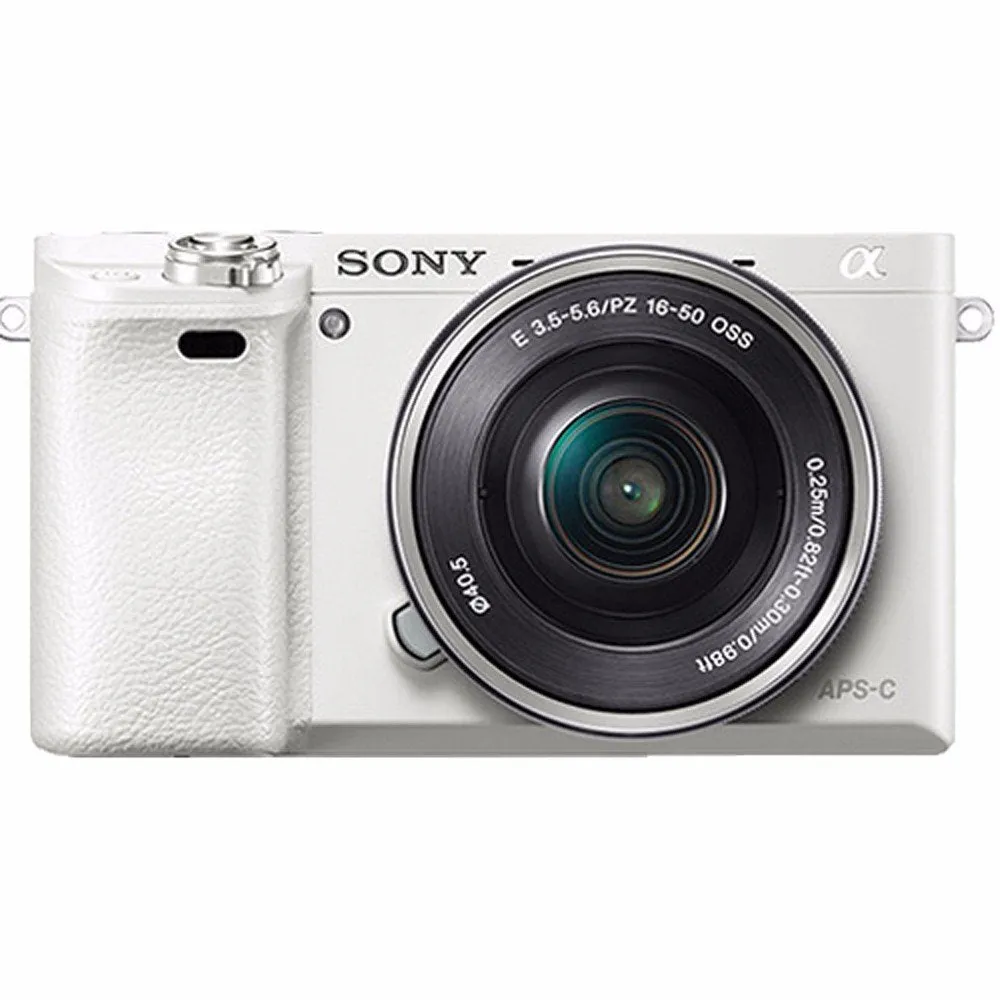 Sony Alpha a6000 Mirrorless Digital Camera with 16-50mm Lens (White)   Sony E 55-210mm f/4.5-6.3 OSS E-Mount Lens 16GB Ultimate Bundle