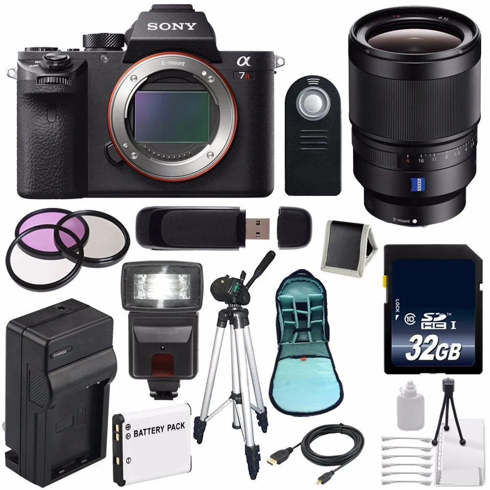 Sony Alpha a7R II Mirrorless Digital Camera (International Model)   Sony Distagon T FE 35mm f/1.4 ZA Lens   72mm 3 Piece Extreme Bundle