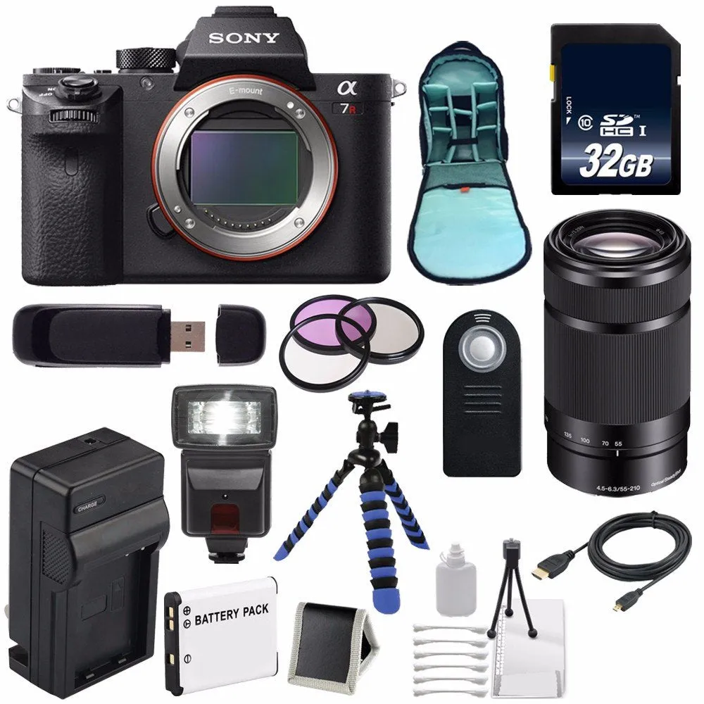 Sony Alpha a7R II Mirrorless Digital Camera (International Model)   Sony E 55-210mm f/4.5-6.3 OSS E-Mount Lens (Black) Ultimate Bundle