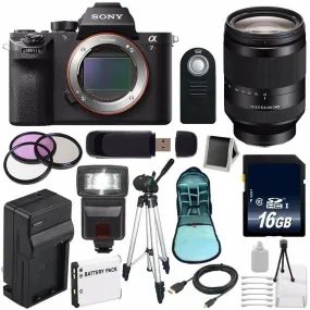 Sony Alpha a7R II Mirrorless Digital Camera (International Model)   Sony FE 24-240mm f/3.5-6.3 OSS Lens   72mm Filters Base Bundle