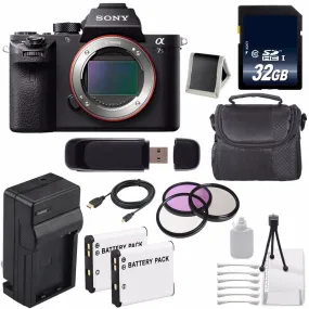 Sony Alpha a7S II a7S Mark II a7SII ILCE7SM2/B Mirrorless Digital Camera (International Model)   62mm Filter Kit Pro Bundle